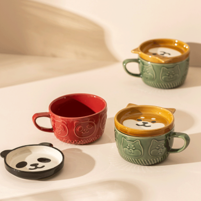 日式陶瓷卡通猫咪马克杯